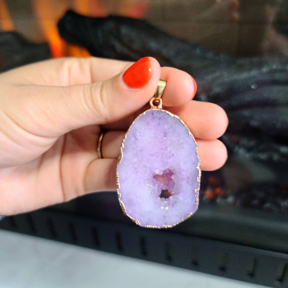 Gorgeous Quartz Druze Pendant